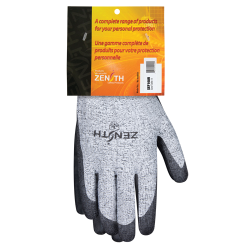 Gants &eacute;lastiques sans coutures r&eacute;sistants &agrave; la coupe, Taille 9, Calibre 13, Rev&ecirc;tement Polyur&eacute;thane, Enveloppe en PEHP, ANSI/ISEA 105 niveau 4/EN 388 niveau 5 NTL Industrial