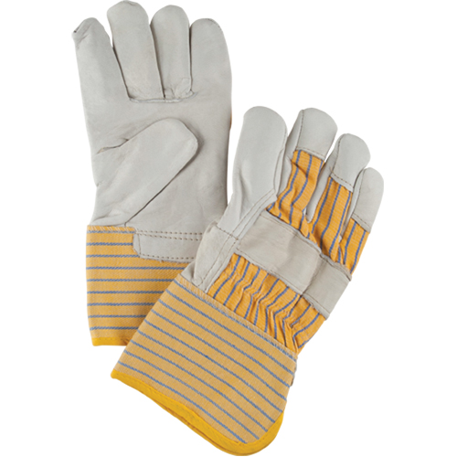 Abrasion-Resistant Winter-Lined Fitters Gloves, Large, Grain Cowhide Palm, Cotton Fleece Inner Lining NTL Industrial
