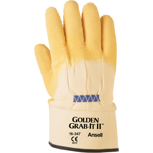 Gants Golden Grab-It II, 10/T-Grand, R&ecirc;vetement Latex de caoutchouc, Calibre 13, Enveloppe en Nylon NTL Industrial