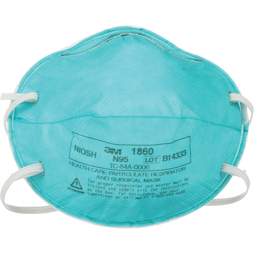 Respirateur 1860 contre les particules pour les soins de la sant&eacute;, N95, Certifi&eacute; NIOSH NTL Industrial