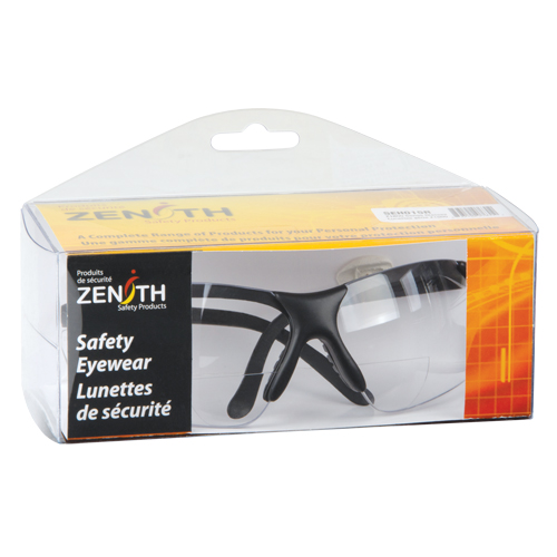 Lunettes de s&eacute;curit&eacute; s&eacute;rie Z1800 avec verres de lecture, Anti-&eacute;gratignures, Transparent, Dioptrie 2,0 NTL Industrial