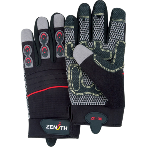 Gants pour m&eacute;canicien ZM400 de premi&egrave;re qualit&eacute;, Paume Synth&eacute;tique, Taille Moyen NTL Industrial