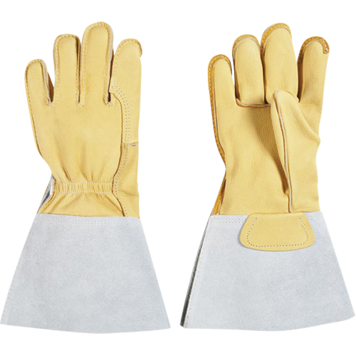 Lineman's Glove, Large, Grain Cowhide Palm, Cotton Inner Lining NTL Industrial