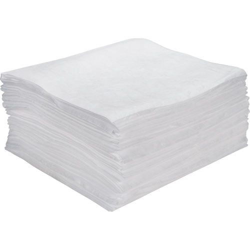 Premium Meltblown Sorbent Pads, Oil Only, 15" x 18", 15 gal. Absorbancy NTL Industrial