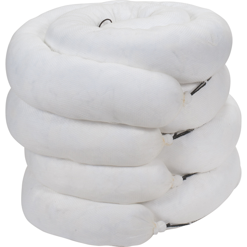 Barrage absorbant, Huile seulement, 10' lo x 8" la, Absorption 40 gal., 4 /pqt NTL Industrial