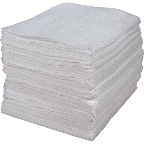 Premium Bonded Sorbent Pads, Oil Only, 15" x 17", 30 gal. Absorbancy NTL Industrial