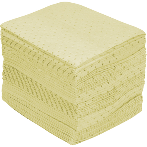 Premium Fine Fibre Sorbent Pads, Hazmat, 15" x 17", 25 gal. Absorbancy NTL Industrial