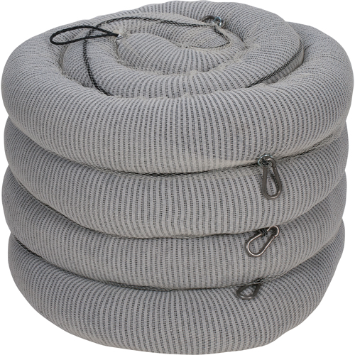 Barrage absorbant de premi&egrave;re qualit&eacute;, Universel, 10' lo x 5" la, Absorption 35 gal., 4 /pqt NTL Industrial