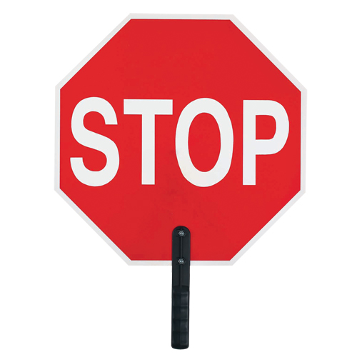 "Stop" Traffic Sign, 18" x 18", Plastic, English with Pictogram NTL Industrial