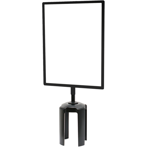 Tensabarrier&reg; Sign Frame with Adapter, Black NTL Industrial