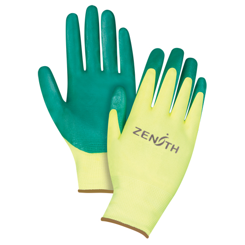 Gants de premi&egrave;re qualit&eacute; ZX-3, 9/Grand, R&ecirc;vetement Nitrile, Calibre 15, Enveloppe en Nylon NTL Industrial
