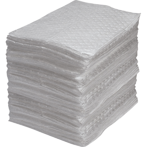 Industrial-Grade Fine Fibre Sorbent Pads, Oil Only, 15" x 17", 40 gal. Absorbancy NTL Industrial