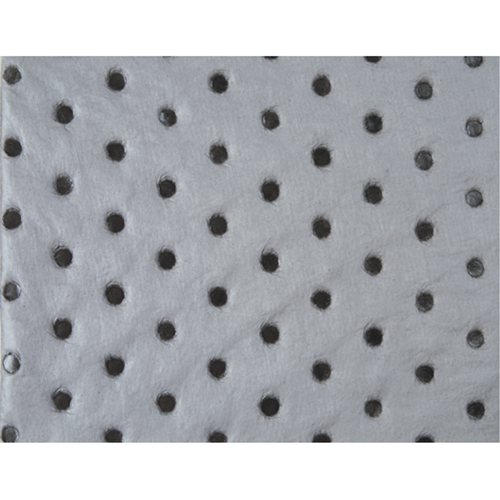 Feuilles absorbantes en fibres fines de calibre industriel, Universel, 15" x 17", 40 gal. d'absorption NTL Industrial
