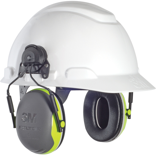 Peltor X Series Earmuffs, Cap Mount, 25 NRR dB NTL Industrial