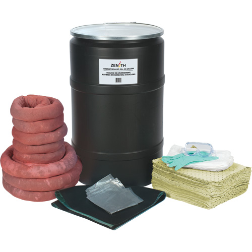Trousse de lutte contre les d&eacute;versements, Mati&egrave;res dangereuses, Baril, Absorbance de 55 gal. US NTL Industrial