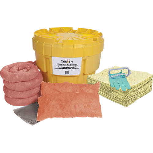 Trousse de lutte contre les d&eacute;versements, Mati&egrave;res dangereuses, Overpack/Baril de r&eacute;cup&eacute;ration, Absorbance de 20 gal. US NTL Industrial