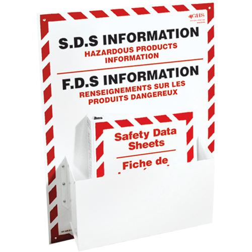 Postes d'information de fiches de donn&eacute;es de s&eacute;curit&eacute;, Anglais & français, Compris reliures NTL Industrial