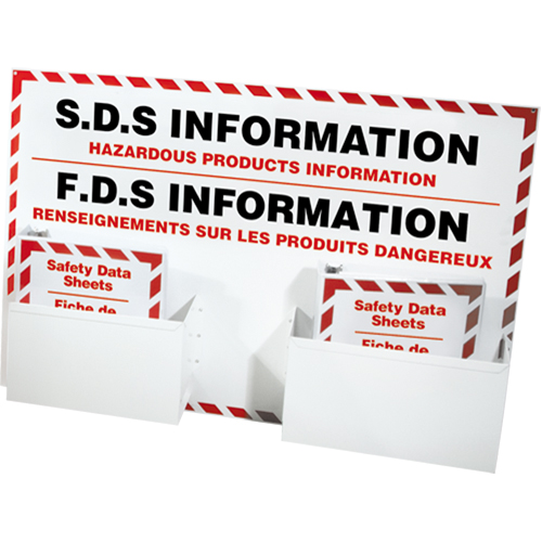 Postes d'information de fiches de donn&eacute;es de s&eacute;curit&eacute;, Anglais & français, Compris reliures NTL Industrial