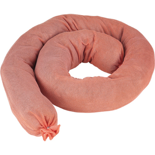 Remblais tubulaires absorbants, Mati&egrave;res dangereuses, Absorption 40 gal., 3" la x 4' lo, Pqt de 25 NTL Industrial