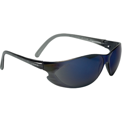 Lunettes de s&eacute;curit&eacute; &agrave; miroir bleu, Lentille Bleu/Miroir, Anti-&eacute;gratignures, R&eacute;pond ou surpasse la norme CSA Z94.3 NTL Industrial
