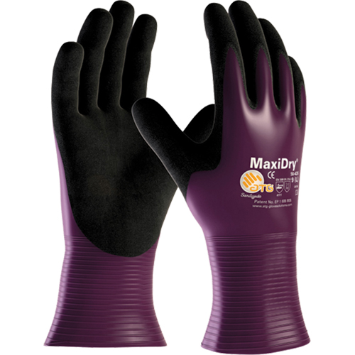 Gants ATG MaxiDry 56-426, 7/Petit, R&ecirc;vetement Nitrile, Calibre 15, Enveloppe en Nylon NTL Industrial