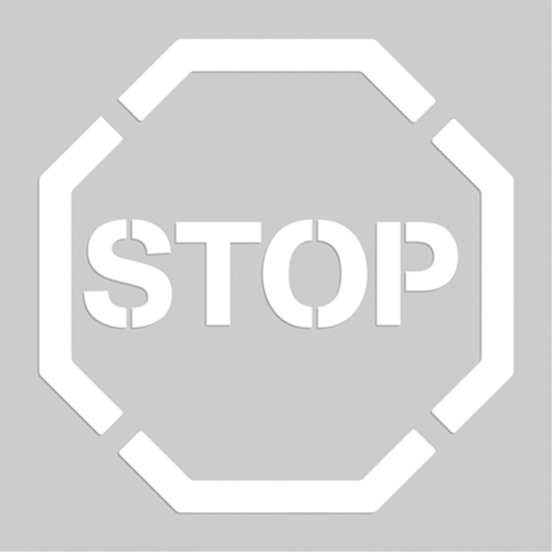 Pochoirs de marquage du sol - Stop, Pictogramme, 20" x 20" NTL Industrial