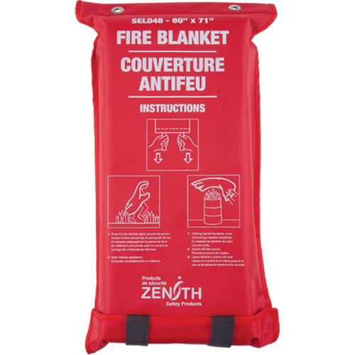 Fire Blanket, Fibreglass, 60"W x 71"L NTL Industrial
