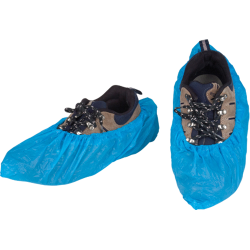 CPE Shoe Covers, X-Large, Polyethylene, Blue NTL Industrial