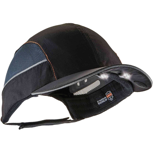 Casquette &agrave; bord court avec &eacute;clairage DEL Skullerz 8960, Noir NTL Industrial