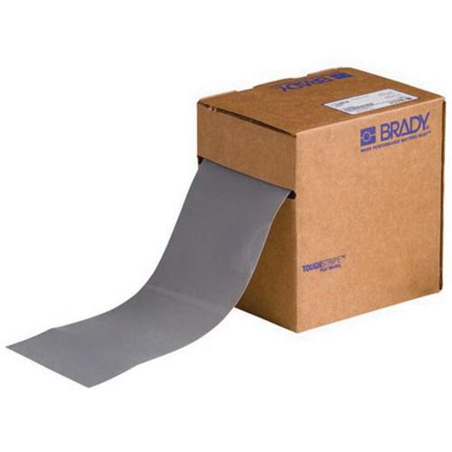 ToughStripe&reg; Floor Marking Tape, 4" x 100', Polyester, Grey NTL Industrial