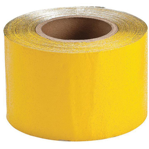 Temporary Pavement Marking Tape, 4" x 150', Vinyl, Yellow NTL Industrial