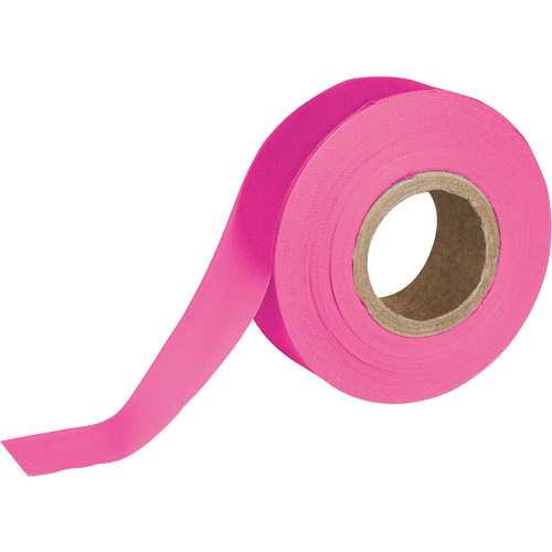 Ruban pour signalisation, 1,188" la x 150' lo, Rose fluorescent NTL Industrial