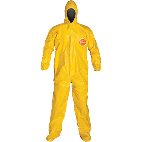 Hooded Chemical-Resistant Coveralls, Tychem&reg; 2000, X-Large, Yellow NTL Industrial