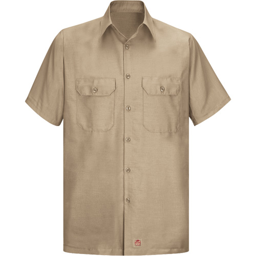 Chemise &agrave; manches courtes en tissu ind&eacute;chirable, Hommes, 3T-Grand, Khaki NTL Industrial