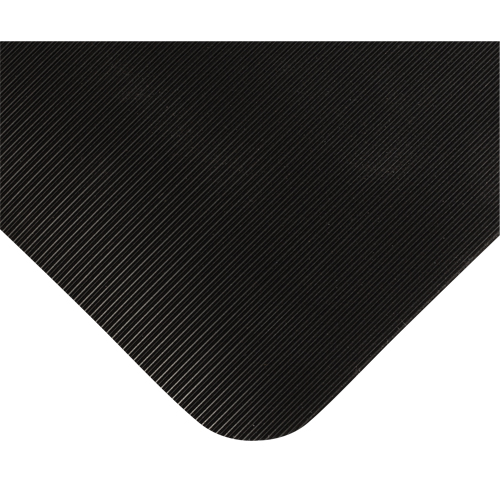 Double Duty Switchboard Mats No.720, Corrugated, 3' x 10' x 5/8", Black, PVC NTL Industrial