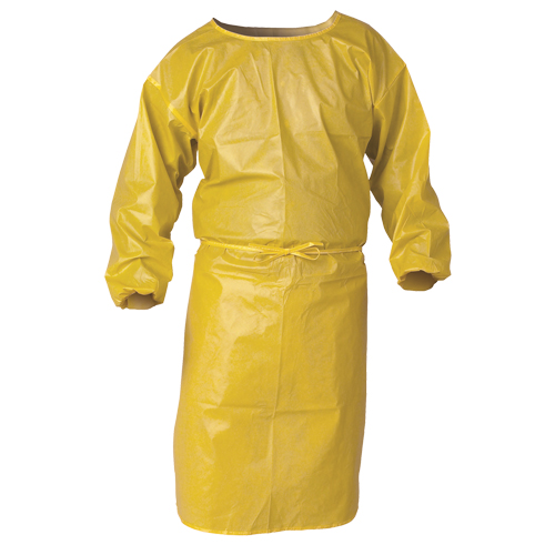 Blouse de protection contre la vaporisation de produits chimiques A70 KLEENGUARD, Polypropyl&egrave;ne, Jaune, 34" la x 44" lo NTL Industrial