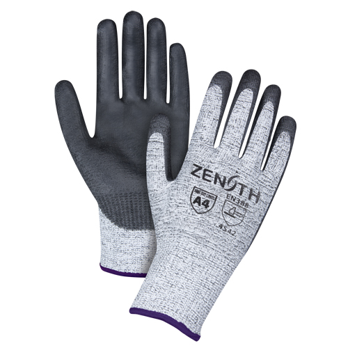 Gants &eacute;lastiques sans coutures r&eacute;sistants &agrave; la coupe, Taille 6/T-petit, Calibre 13, Rev&ecirc;tement Polyur&eacute;thane, Enveloppe en PEHP, ANSI/ISEA 105 niveau 4/EN 388 niveau 5 NTL Industrial