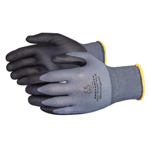 Gants enduits Dexterity, 11/2T-Grand, R&ecirc;vetement PVC, Calibre 13, Enveloppe en Nylon NTL Industrial