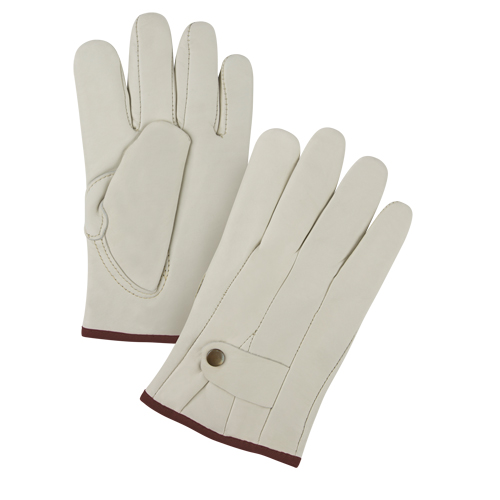 Gants de cordeur doubl&eacute;s pour l'hiver de premi&egrave;re qualit&eacute;, Grand, Paume Cuir fleur de vache, Doubleure Molleton NTL Industrial