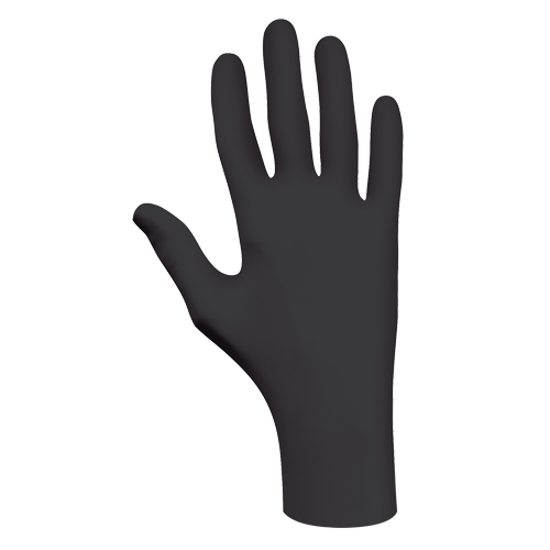 Gants biod&eacute;gradables 6112PF, T-petit, Nitrile, 4 mils, Sans poudre, Noir NTL Industrial