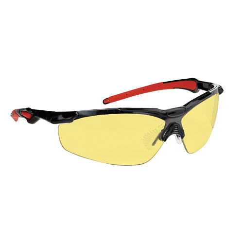 Lunettes de s&eacute;curit&eacute; s&eacute;rie Hawk Dynamic, Lentille Ambr&eacute;e, Antibu&eacute;e, ANSI Z87+/R&eacute;pond ou surpasse la norme CSA Z94.3 NTL Industrial