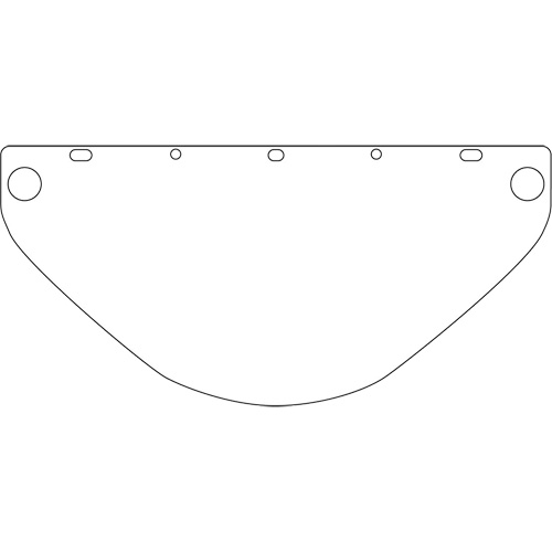 Visi&egrave;re d&eacute;coup&eacute;e &agrave; l'emporte-pi&egrave;ce Dynamic, PETG, Teinte Transparent NTL Industrial