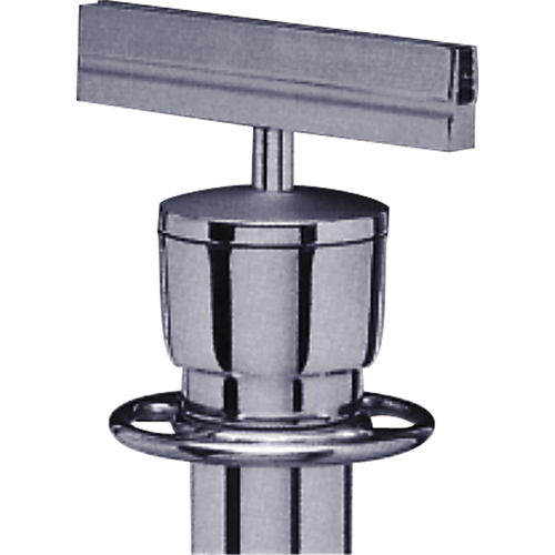 Support d'enseigne pour poteau portable, Chrome satin&eacute; NTL Industrial
