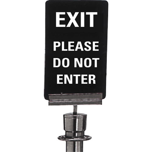 "Exit: Please Do Not Enter" Crowd Control Sign, 11" x 7", Plastic, English NTL Industrial