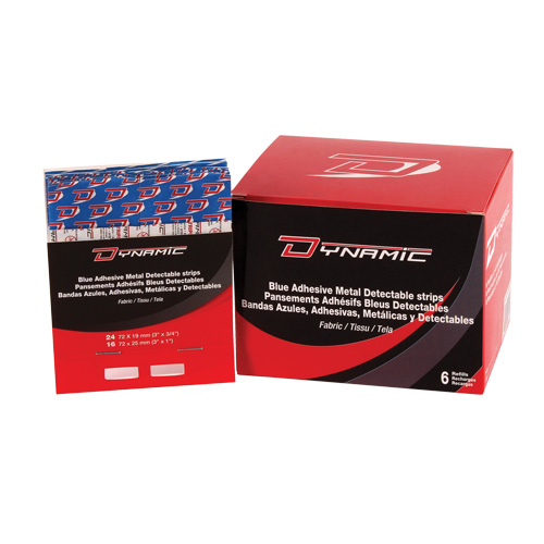Recharge de bandages adh&eacute;sifs bleus pour distributeur Dynamic, Jointures, 3", Tissu d&eacute;tectable, Non st&eacute;rile NTL Industrial