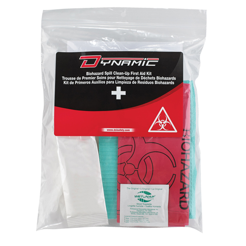 Dynamic Biohazard Spill Clean-Up First Aid Kit, Class 1 Medical Device, Resealable Plastic Bag NTL Industrial