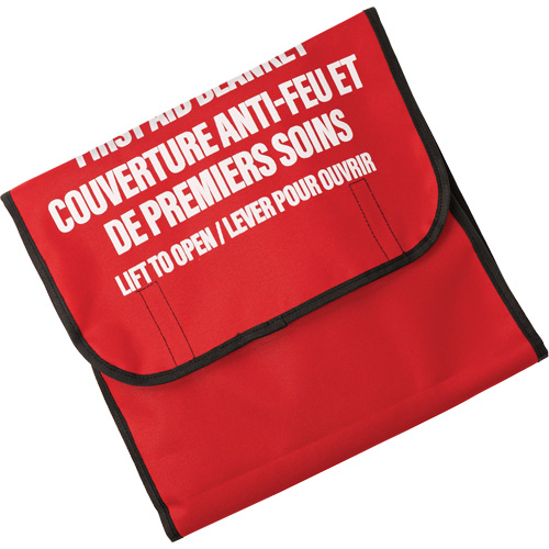Couverture anti-feu avec sac de nylon Dynamic, Laine, 60" lo x 71" la NTL Industrial