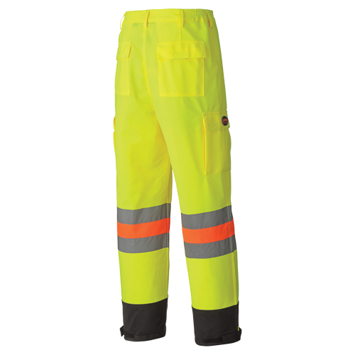 6009 Breathable Traffic Safety Pants, Polyester, X-Small, High Visibility Lime-Yellow NTL Industrial