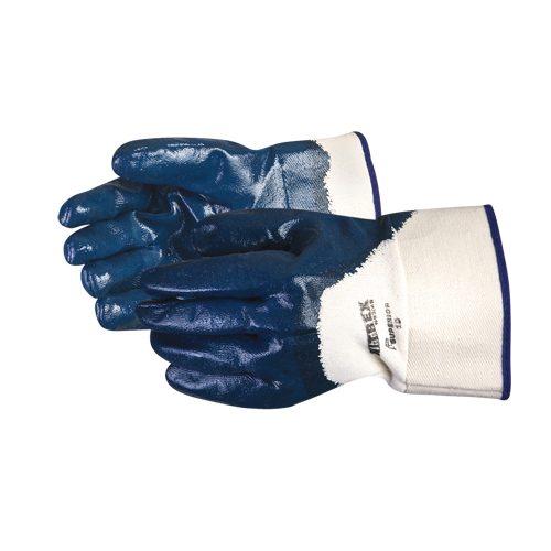 Chemstop&reg; Heavy-Duty Coated Gauntlet Gloves, 8/Small, Nitrile Coating, Jersey Shell NTL Industrial
