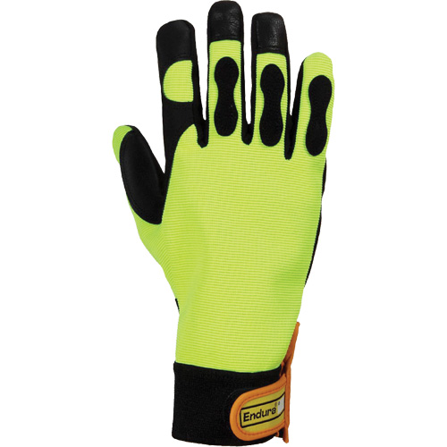 Endura&reg; Hi-Viz Chainsaw Gloves, Size Large/9, Goatskin Palm NTL Industrial